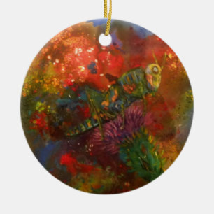 grasshopper ceramic tree decoration