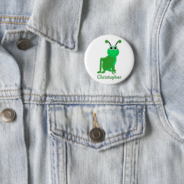 Grasshopper Design 6 Cm Round Badge (In Situ)