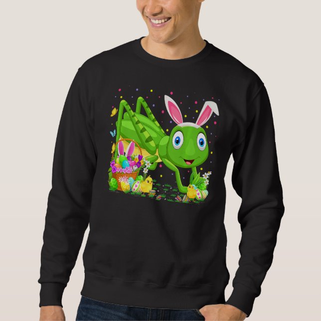 Grasshopper Easter Egg Hunting Grasshopper Easter  Sweatshirt (Front)