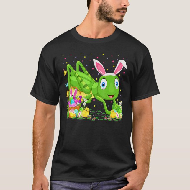 Grasshopper Easter Egg Hunting Grasshopper Easter  T-Shirt (Front)