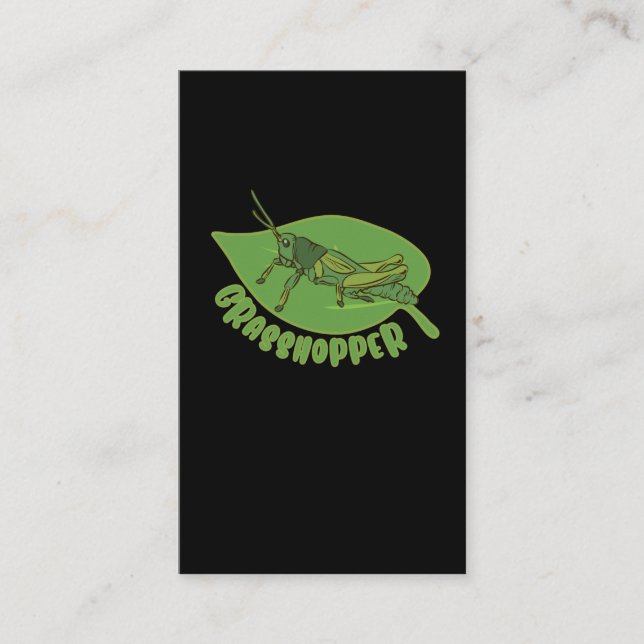 Grasshopper Gardener Nature Entomology Insect Business Card (Front)