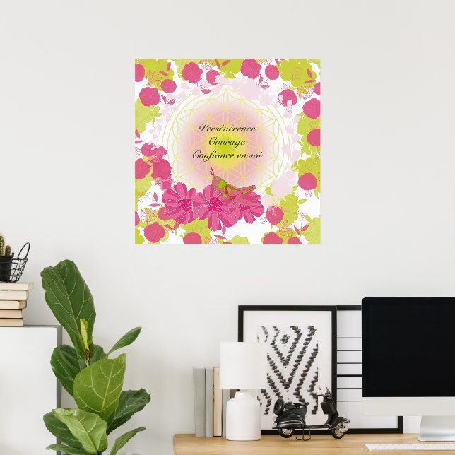 grasshopper Life flower Poster (Home Office)