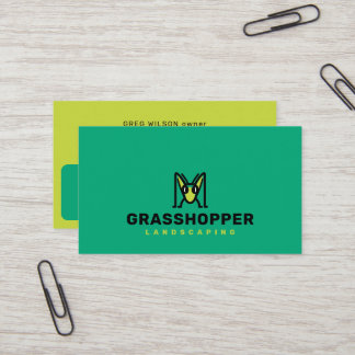 Grasshopper Mascot | Lawn & Garden Business Card
