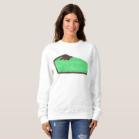 Grasshopper Pie Slice Dessert Foodie Sweatshirt