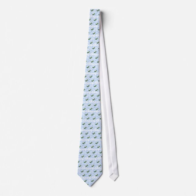 Grasshopper Whimsical Cartoon Art Tie (Front)