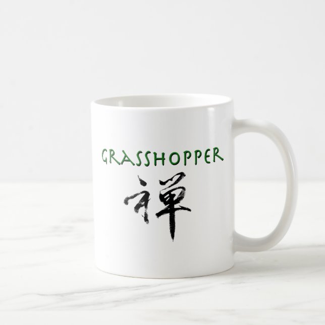 Grasshopper with "Zen" symbol Coffee Mug (Right)
