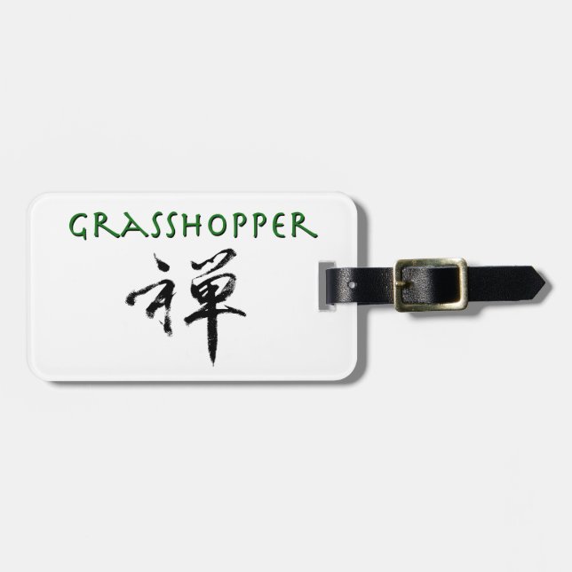 Grasshopper with "Zen" symbol Luggage Tag (Front Horizontal)