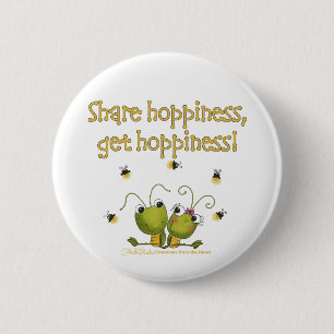 Grasshoppers Share Hoppiness 6 Cm Round Badge