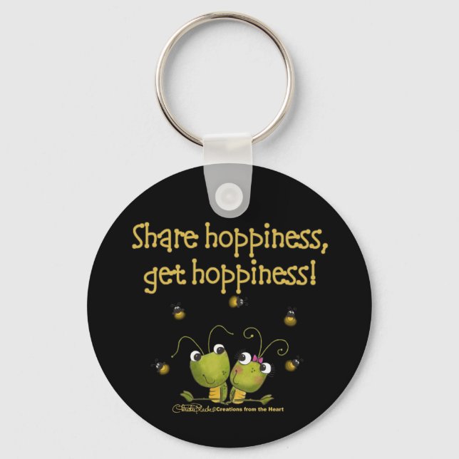 Grasshoppers Share Hoppiness Key Ring (Front)
