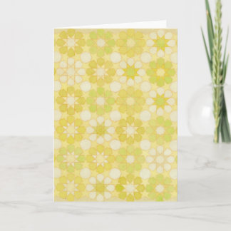 'Grassland' Islamic geometry greeting card