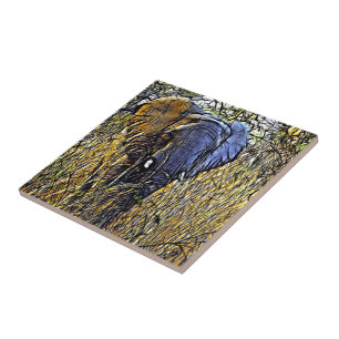 Grassland Wild Safari Animal Art African Elephant Tile