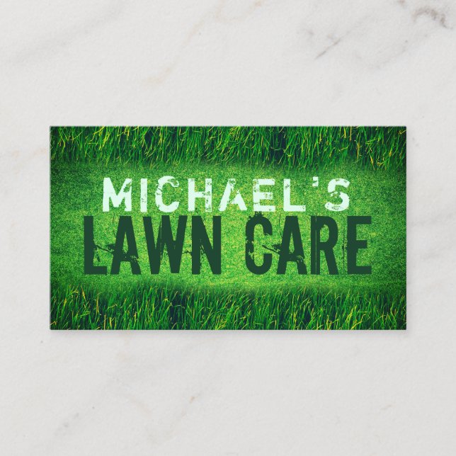 Grassy faux texture  business card (Front)