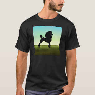 Grassy Field Standard Poodle T-Shirt
