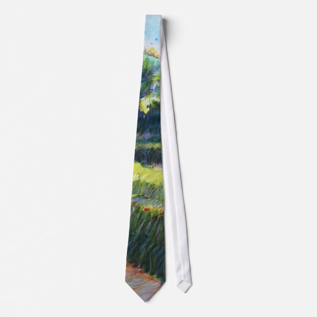 Grassy field with trees tie (Front)