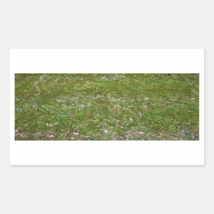 Grassy ground texture rectangular sticker
