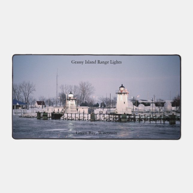 Grassy Island Range Lights desk mat (Front)