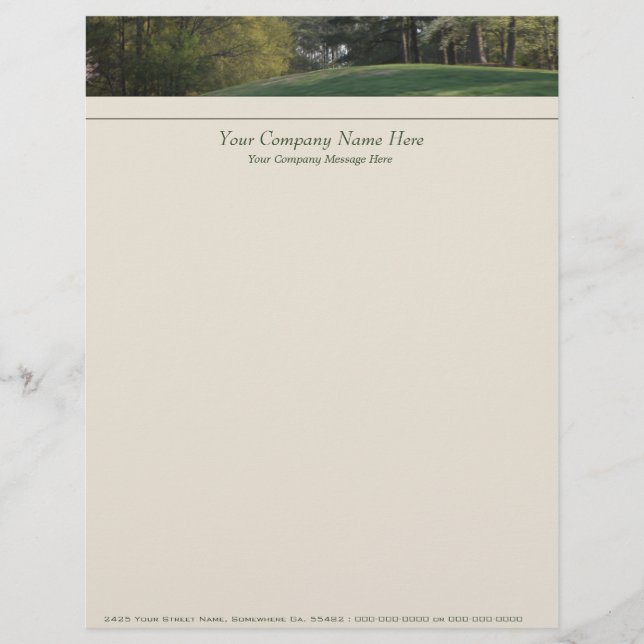 Grassy Landscape Letterhead Design (Front)