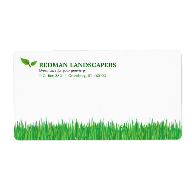 Grassy Landscape Shipping Label (Front)