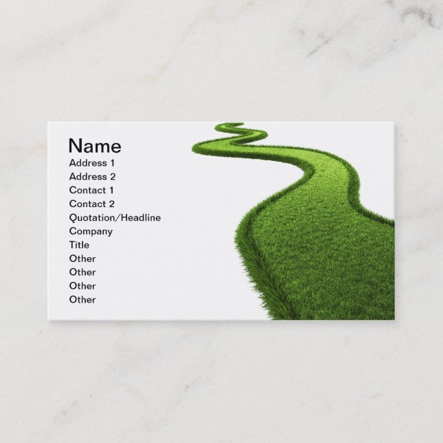 Grassy Road Business Card (Front)