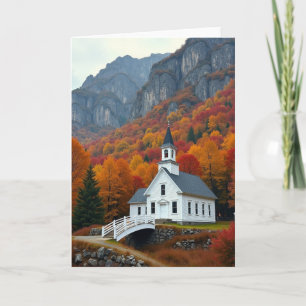Grateful Autumn Church Card