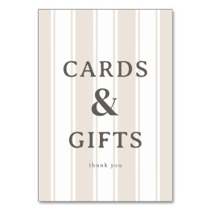Grateful Beige Serif Thank You Card