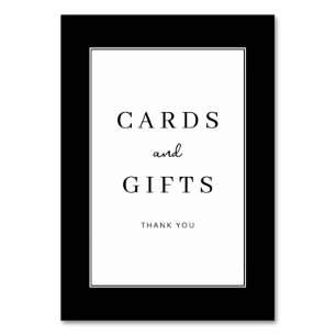 Grateful Black Minimalist Thank You Card