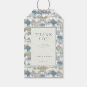 Grateful Blue Geometric Waves Gift Tags