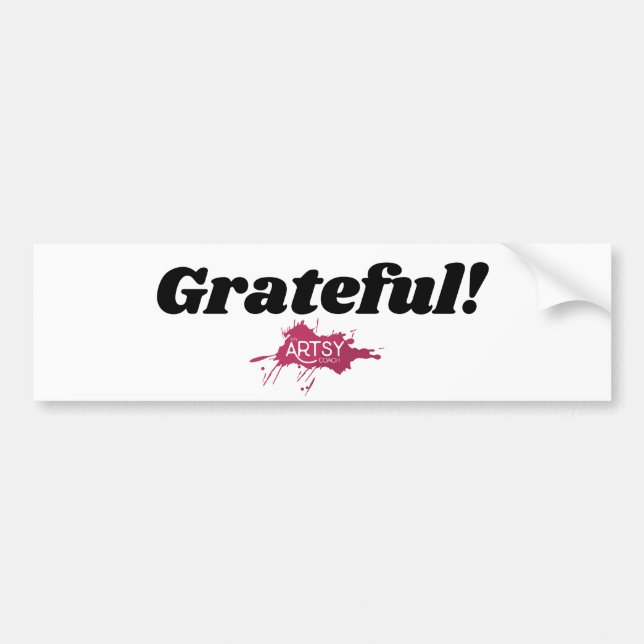 "Grateful!" Bumper Sticker (Front)