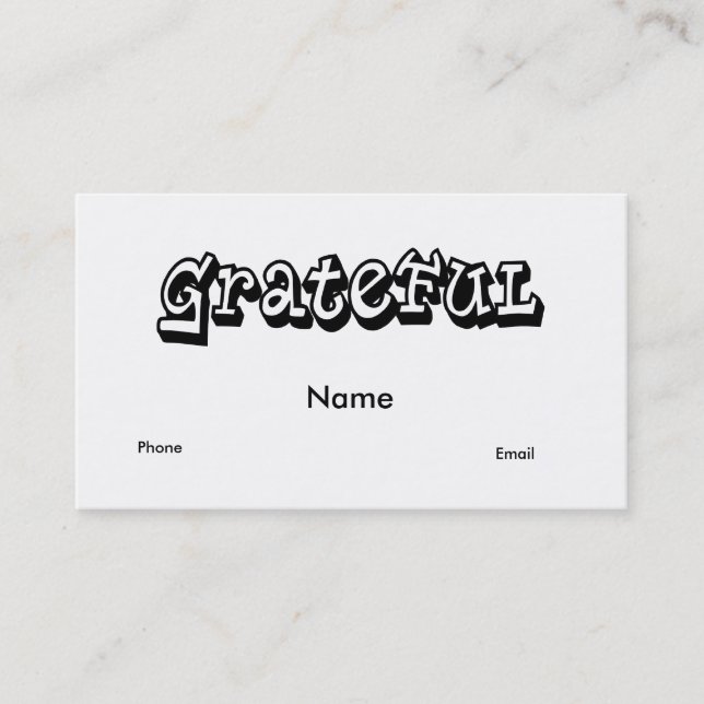 Grateful Business Card (Front)