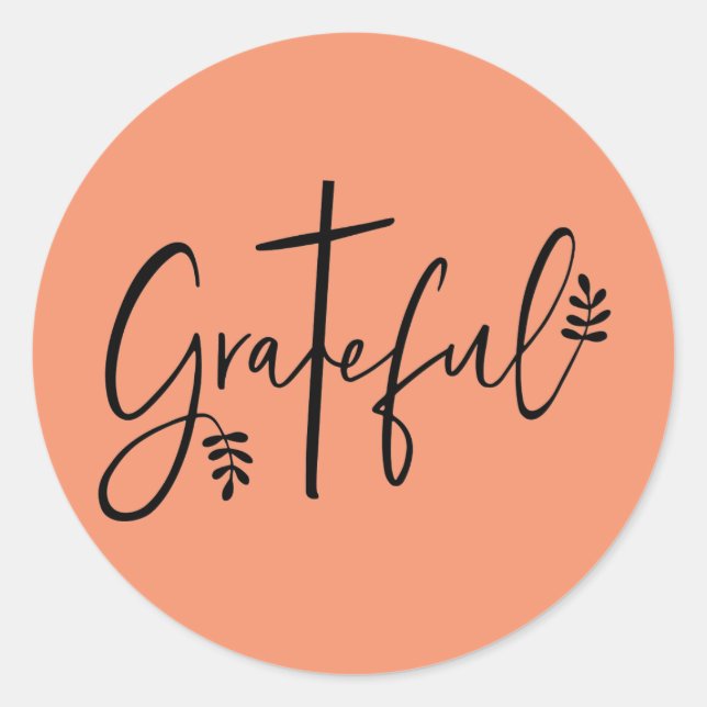 Grateful Classic Round Sticker (Front)