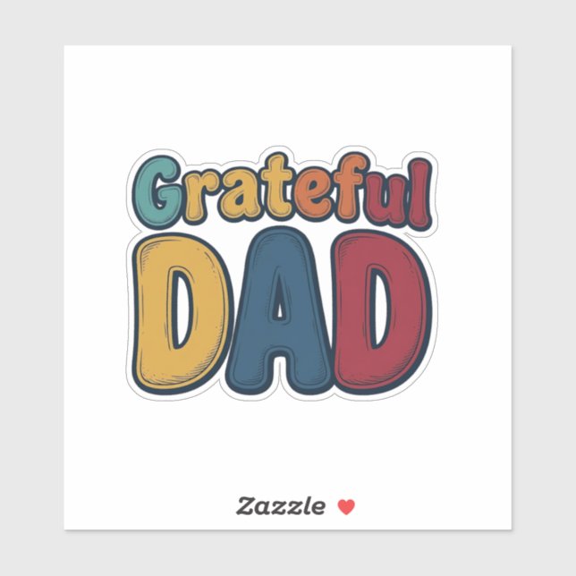 Grateful Dad Retro Bubble Letter Shirt Design_1 (Sheet)