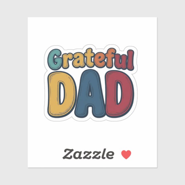 Grateful Dad Retro Bubble Letter Shirt Design_1 (Sheet)