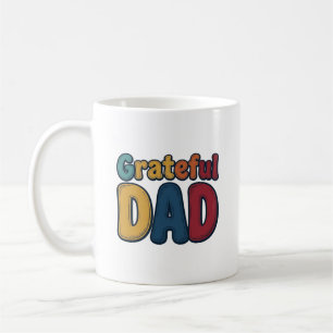 Grateful Dad Retro Bubble Letter Shirt Design_1 Coffee Mug
