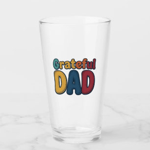 Grateful Dad Retro Bubble Letter Shirt Design_1 Glass