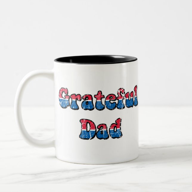 Grateful Dad Two-Tone Coffee Mug (Left)
