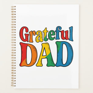 Grateful Dad Vintage Rainbow Typography Shirt_1 Planner