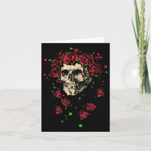 Grateful Dead Bertha Skull With Roses Vintage Band Card