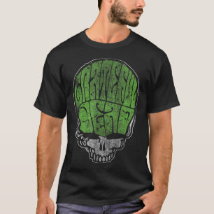 Grateful Dead Psychedelic Green Stealie Skull Vint T-Shirt