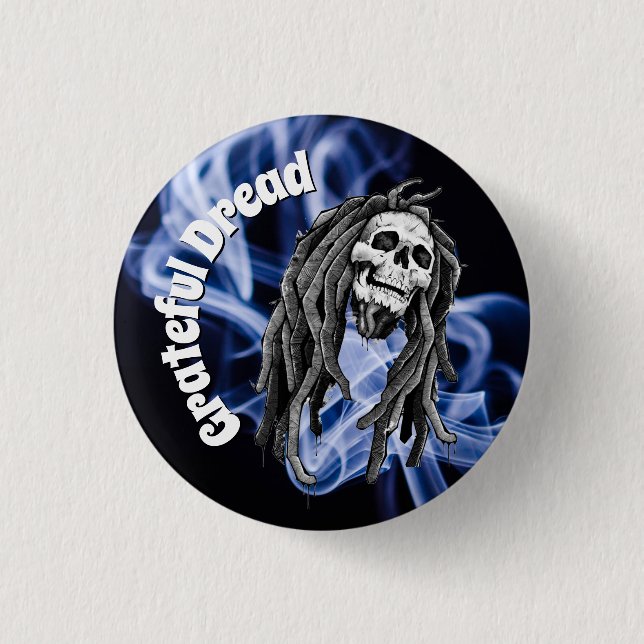 Grateful Dread Dreadlocks Smoke Funny 3 Cm Round Badge (Front)