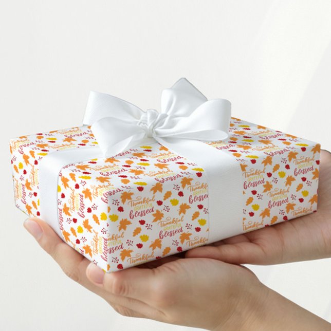 Grateful Fall Autumn Gift Wrapping Paper (Creator Uploaded)