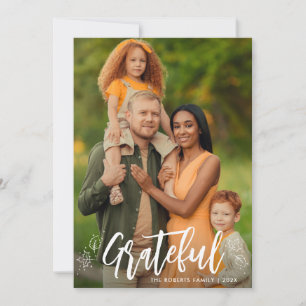 GRATEFUL   family thanksgiving greeting card