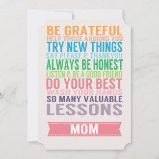 Grateful for Mum Rainbow Typography
