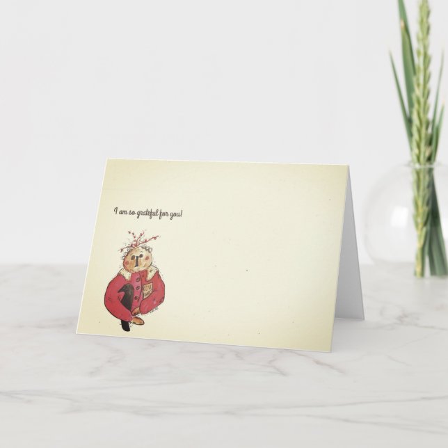 Grateful for You!  Thank You Card (Front)