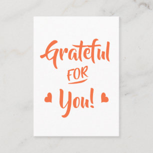 Grateful For You Thanksgiving Quote Place Card