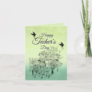 Grateful for your teacher Flat Greeting Card