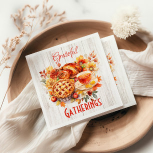 Grateful Gatherings – Thanksgiving Napkin