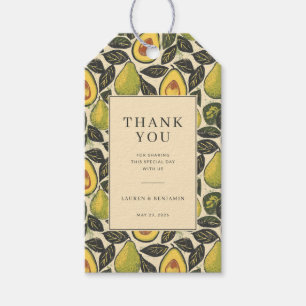 Grateful Green Avocado Botanical Gift Tags