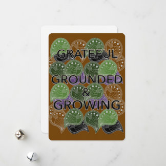 Grateful Grounded Growing – Modern Geo Art Card
