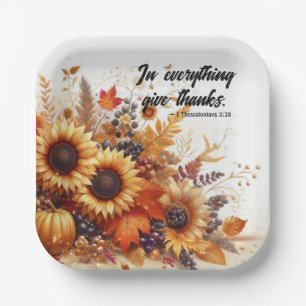 Grateful Harvest & Sacred Verse Paper Plate