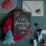 Grateful Health Family Friends Typography Xmas Holiday Card<br><div class="desc">Grateful Health Family Friends Typography Xmas Holiday Card</div>